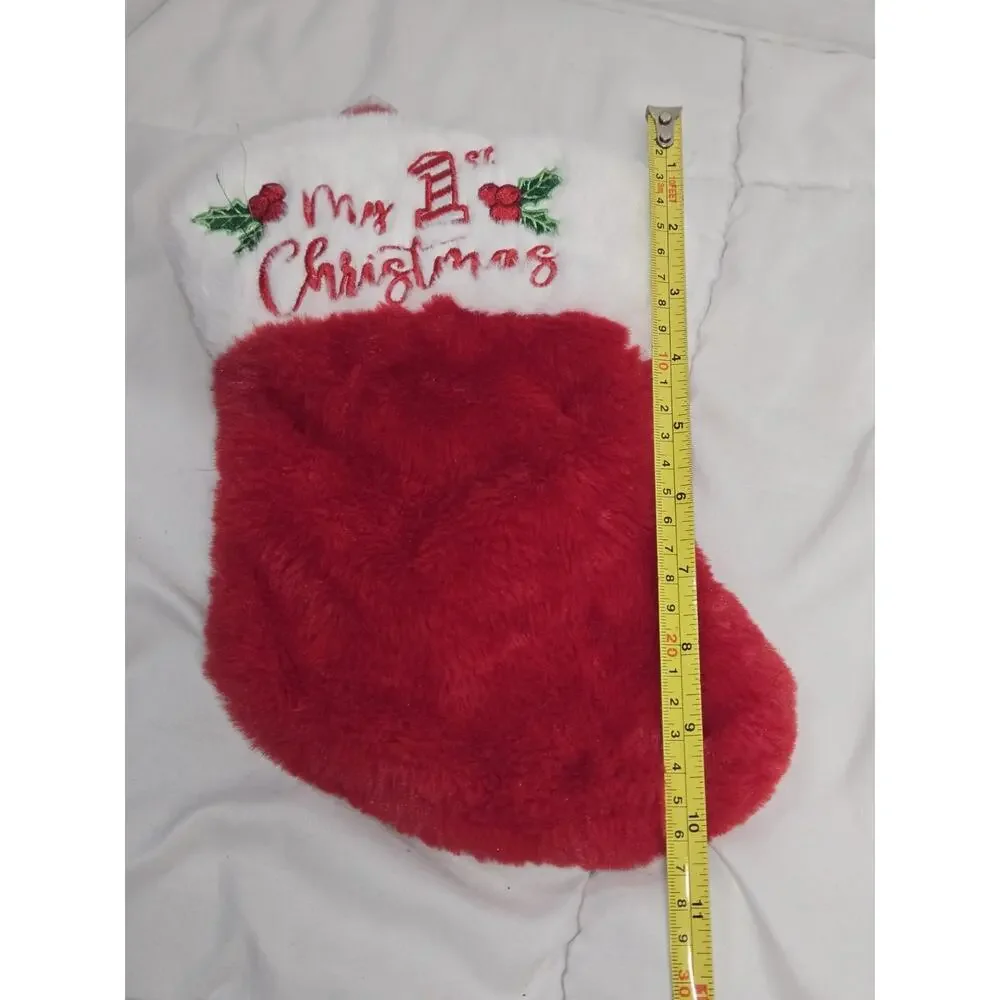 Holiday Time Baby My 1st Christmas Stocking Holiday Decor